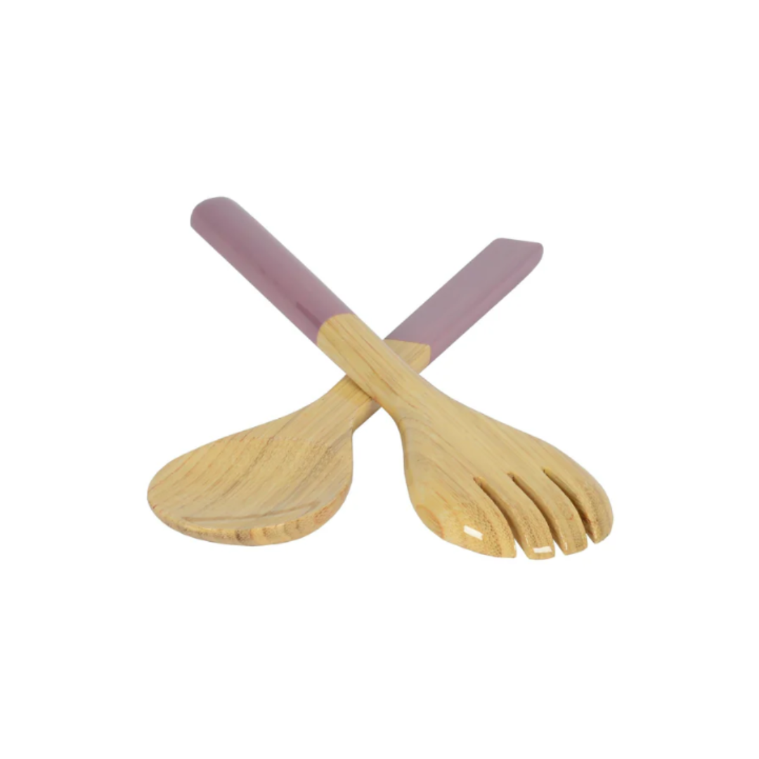 Mauve Bamboo Salad Server in 2 Sizes