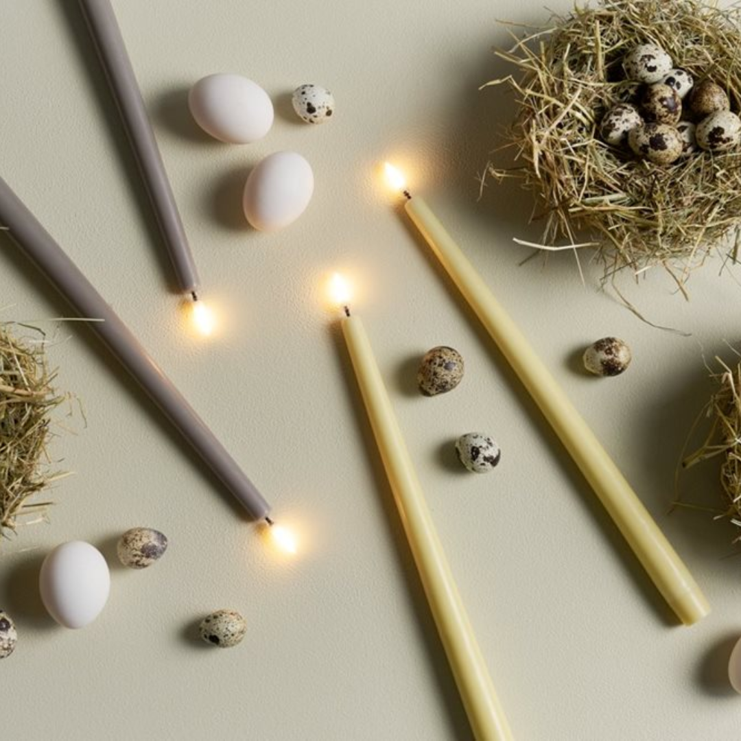 Medium Smooth Slim Taper Candles 32cm in 8 Colours