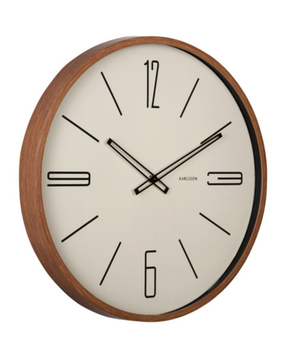 Sand Brown Marcado Large Clock