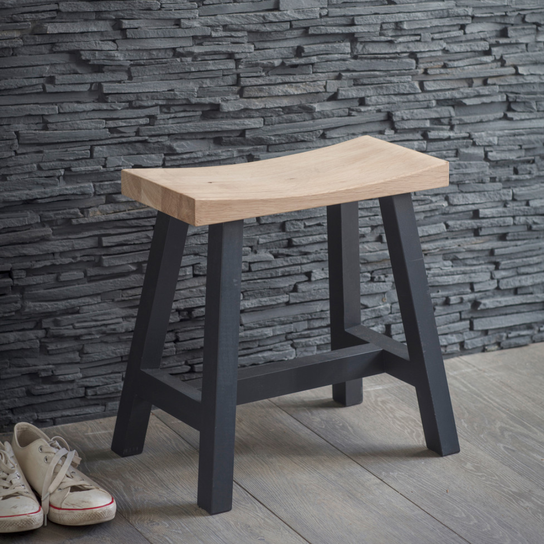 Small Stool in Natural or Carbon