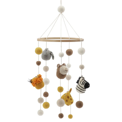 Felt Mobile in Sea or Safari Animals