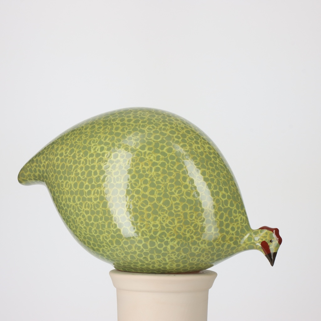 Green Speckled Yellow Guinea Fowl
