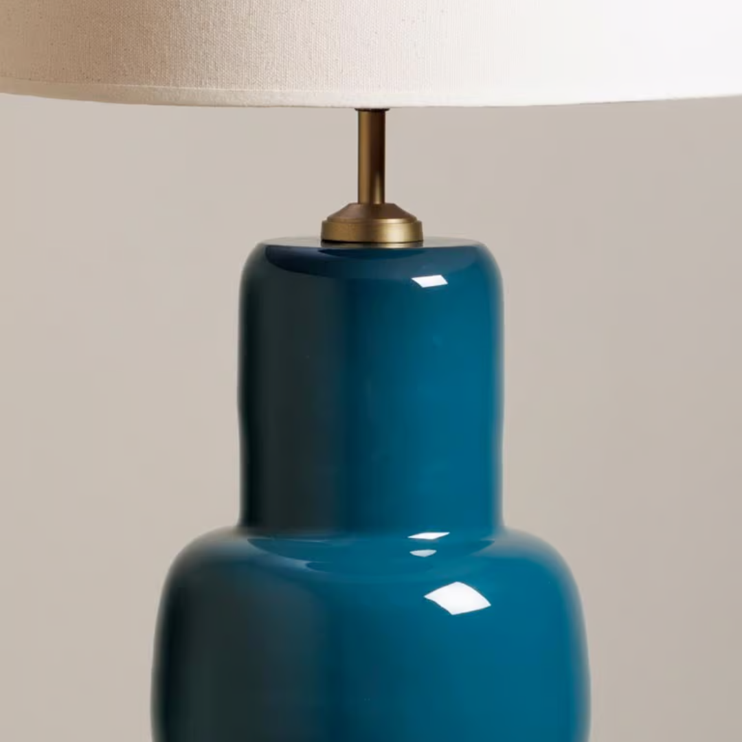 Blue Sculptural Table Lamp