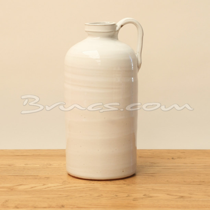 White &amp; Grey Ceramic Bottle in 2 Sizes