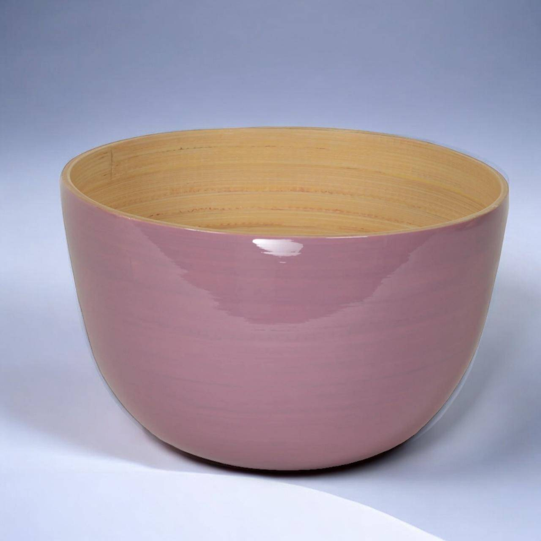 Mauve Bamboo Bowl in 4 Sizes