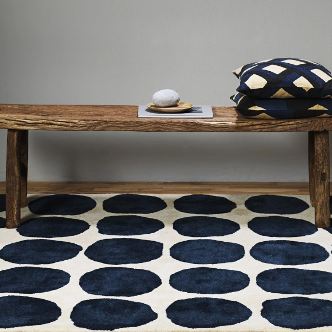 Dots Rug Black &amp; Beige in 2 Sizes