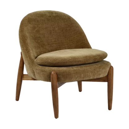 Rust Boucle Cocoon Chair