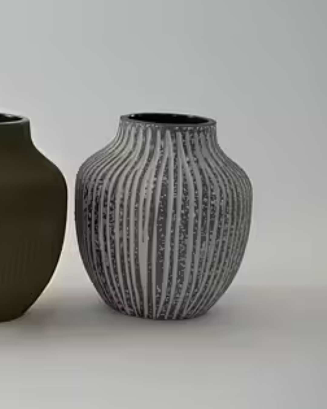Stone Stripe Small Kyoto Vase