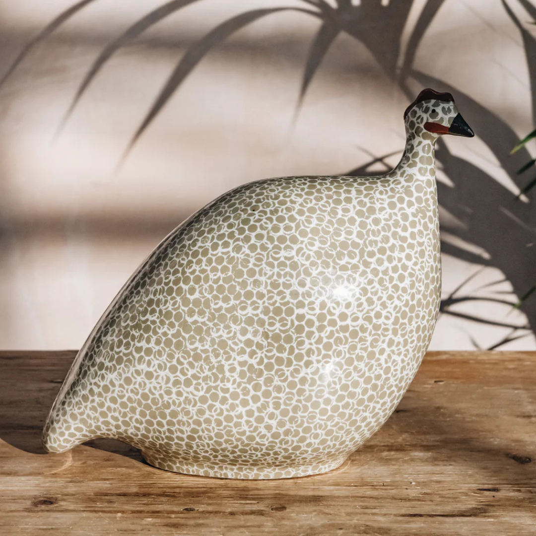 White Speckled Grey Guinea Fowl