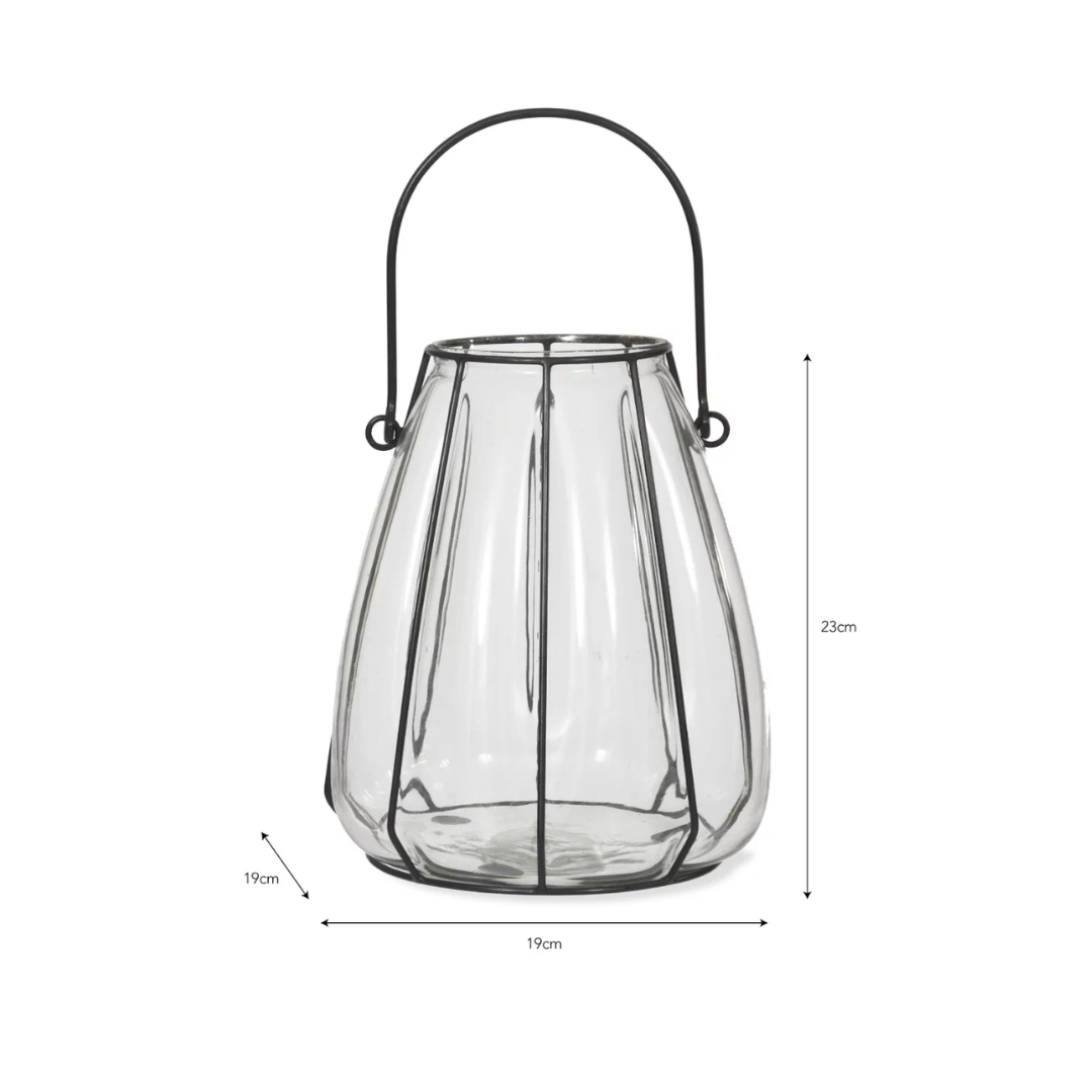 Adlestrop Lantern Medium Black (H19 X Dia15cm)