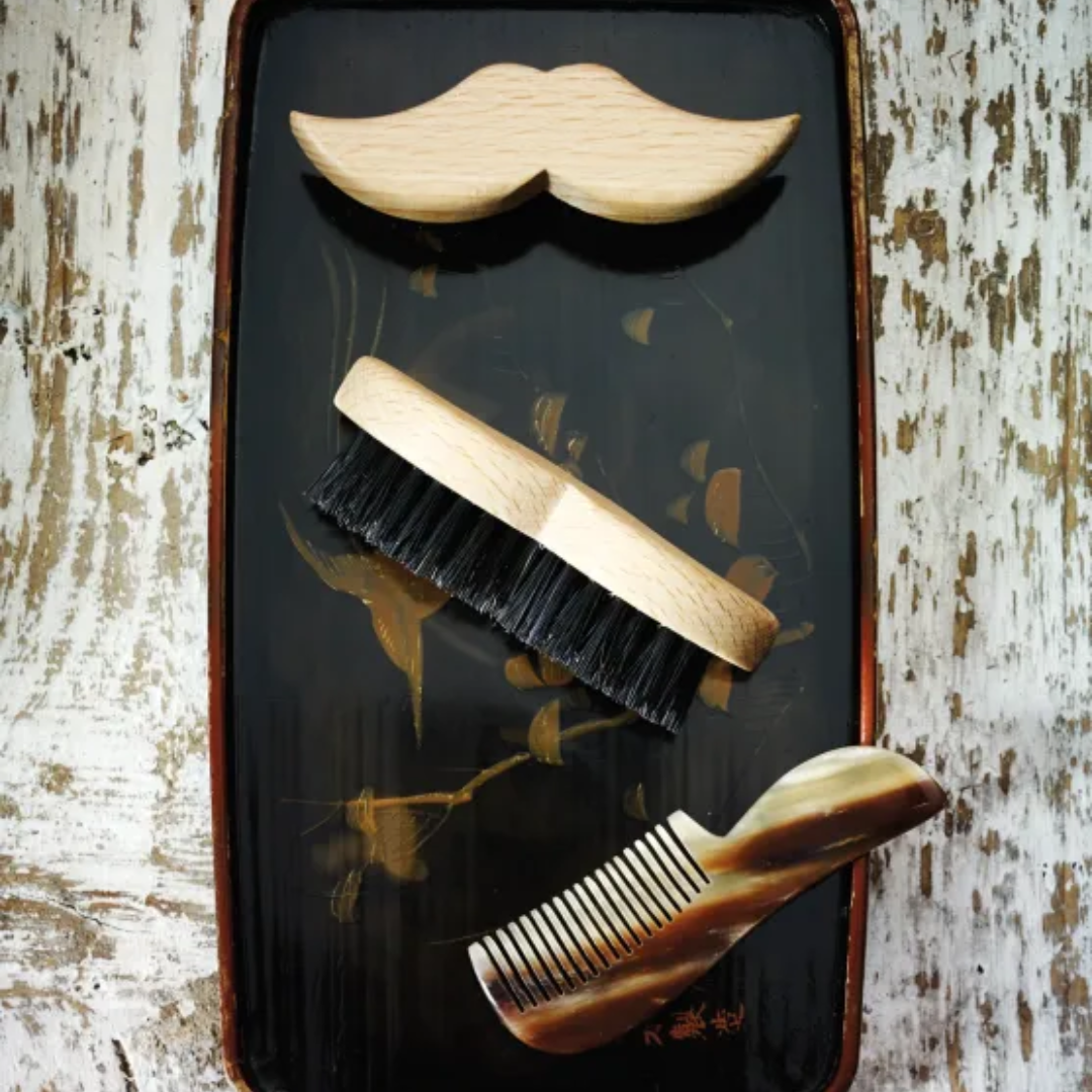 Beard Brush in Moustache Shape