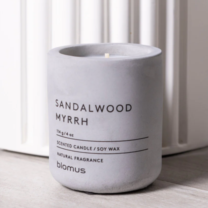 Sandalwood and Myrrh Scented Candle in 2 Sizes