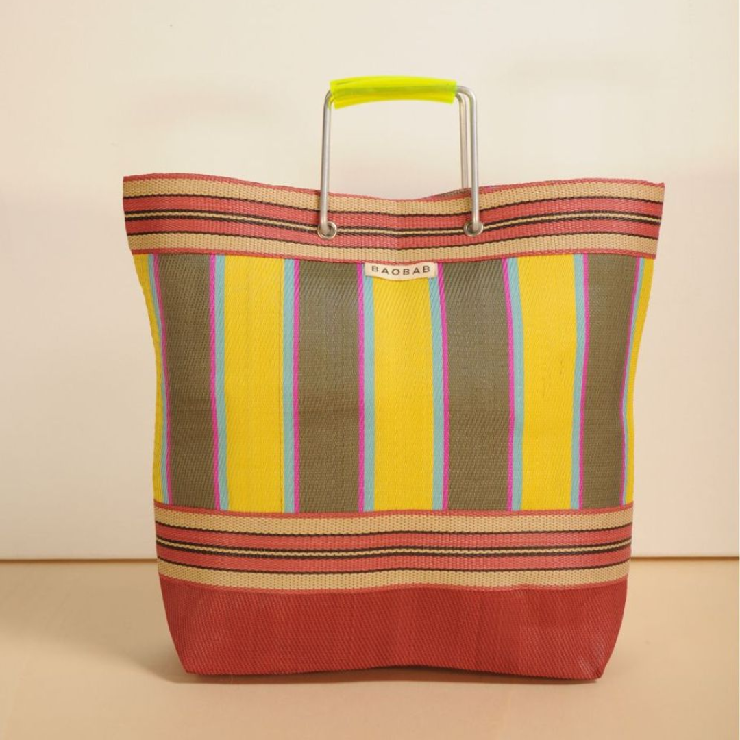 Striped Recycled Shopping Bag in 3 Colours