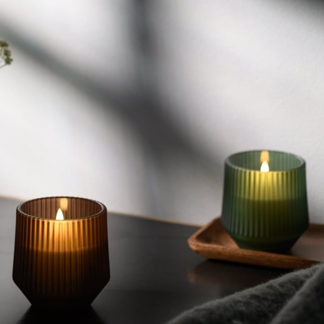 LED Scented Glass Candle in 4 Scents