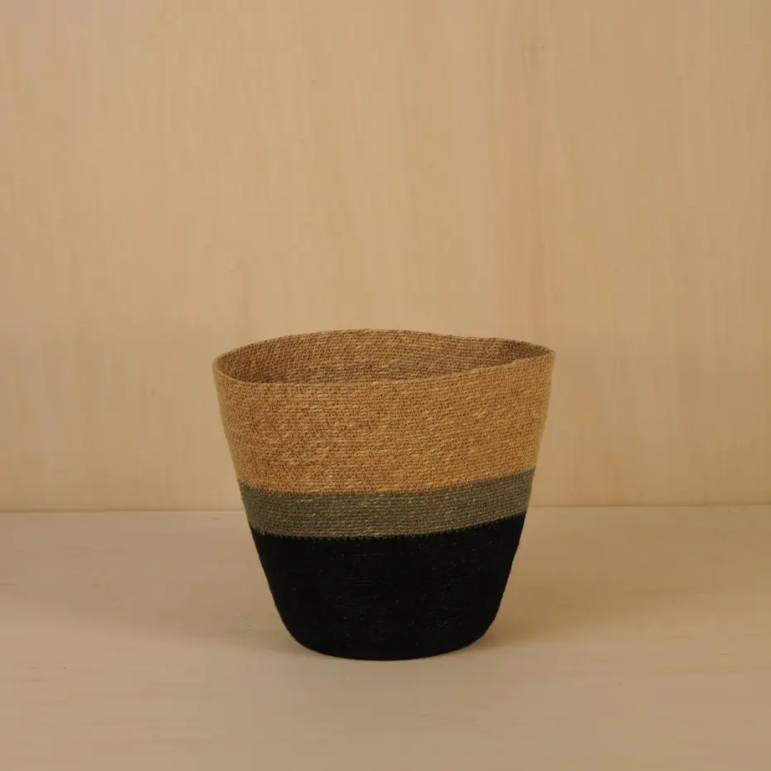 Striped Seagrass Basket Trio 4404