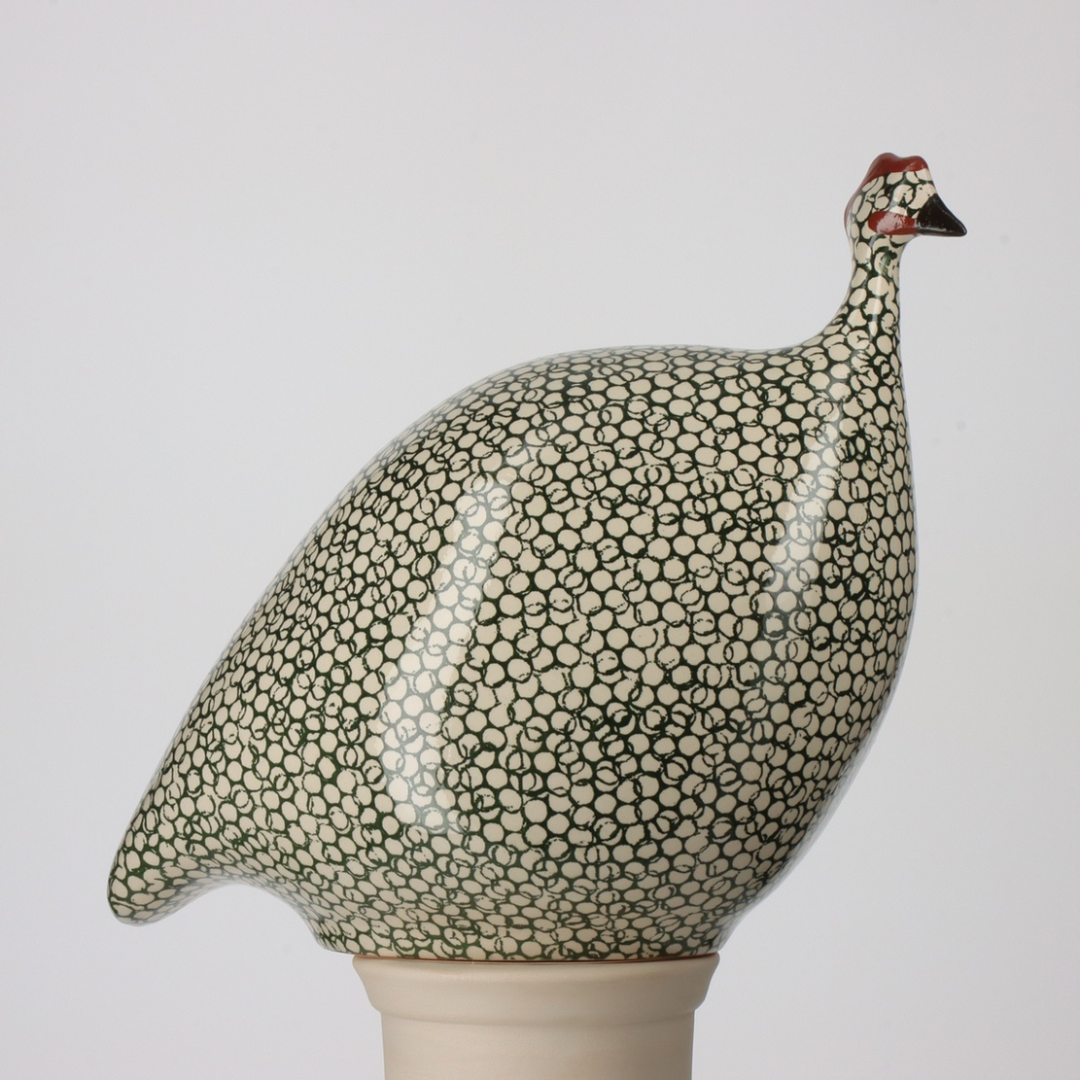 White Speckled Green Duck Guinea Fowl
