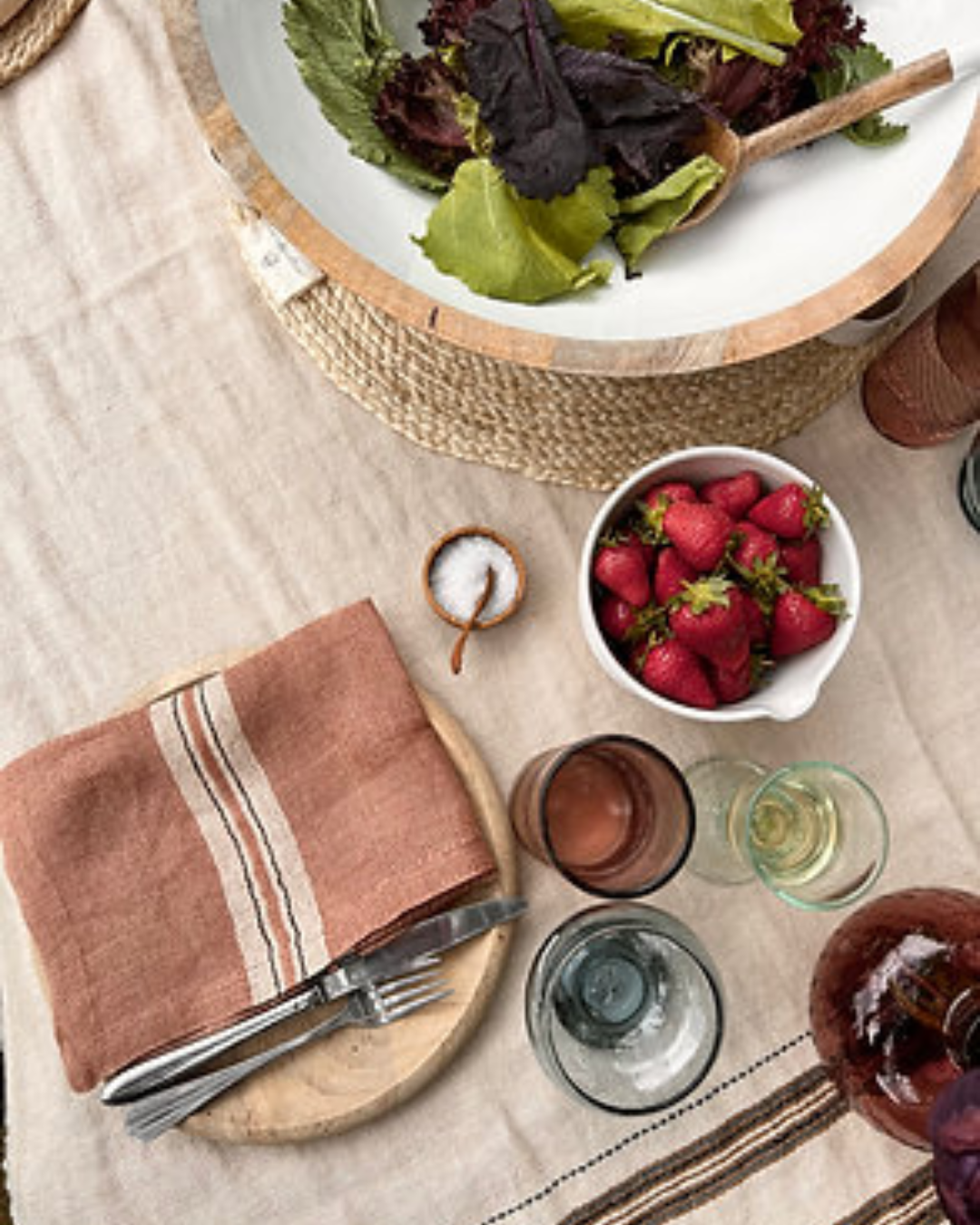 Mojave Stripe Linen Napkin 42 x 42cm