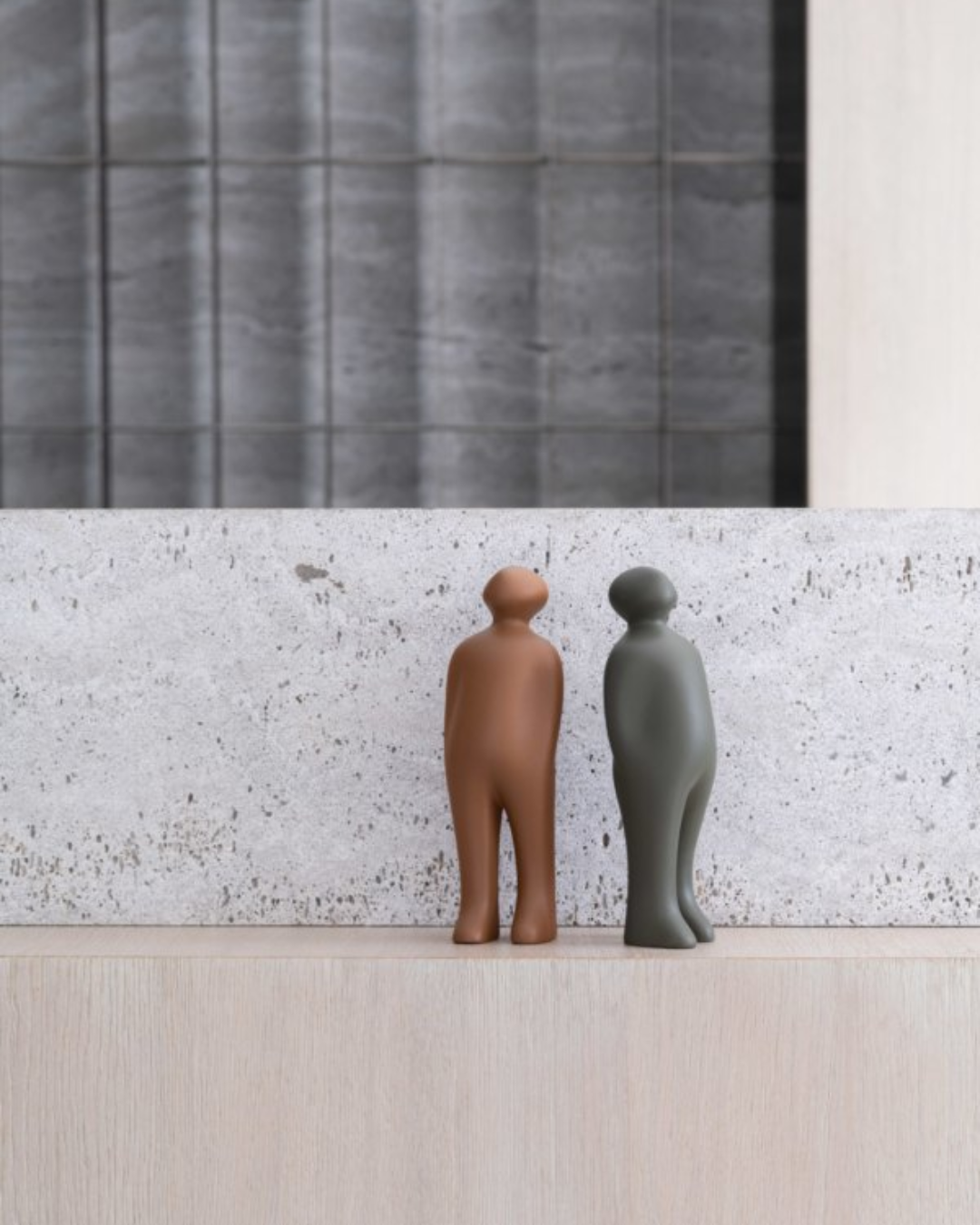 Brown Ceramic Figure in 2 Sizes