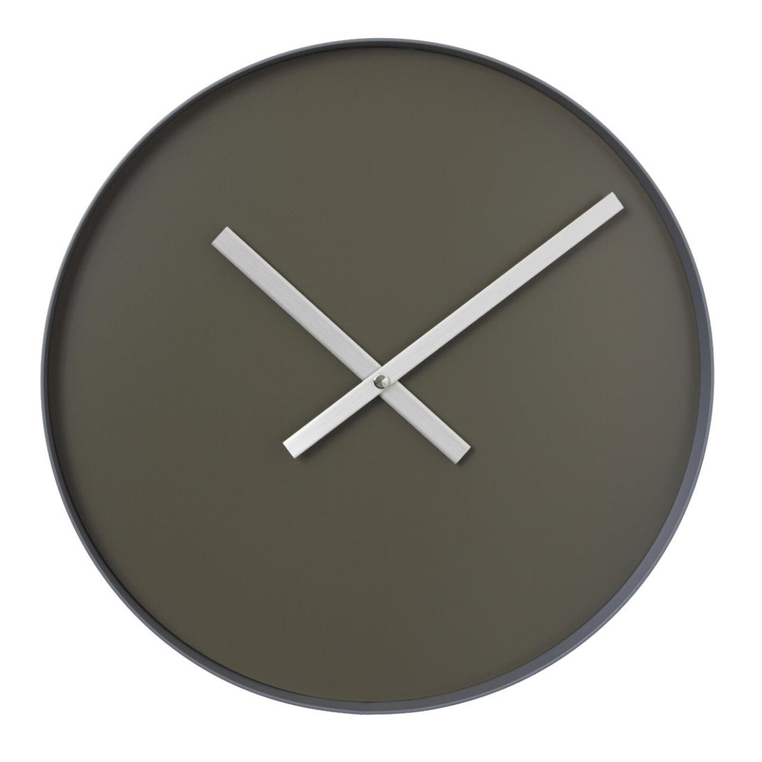 minimal large wall clock in tarmac colour
