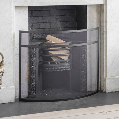 large curved firescreen for your fireplace or stove