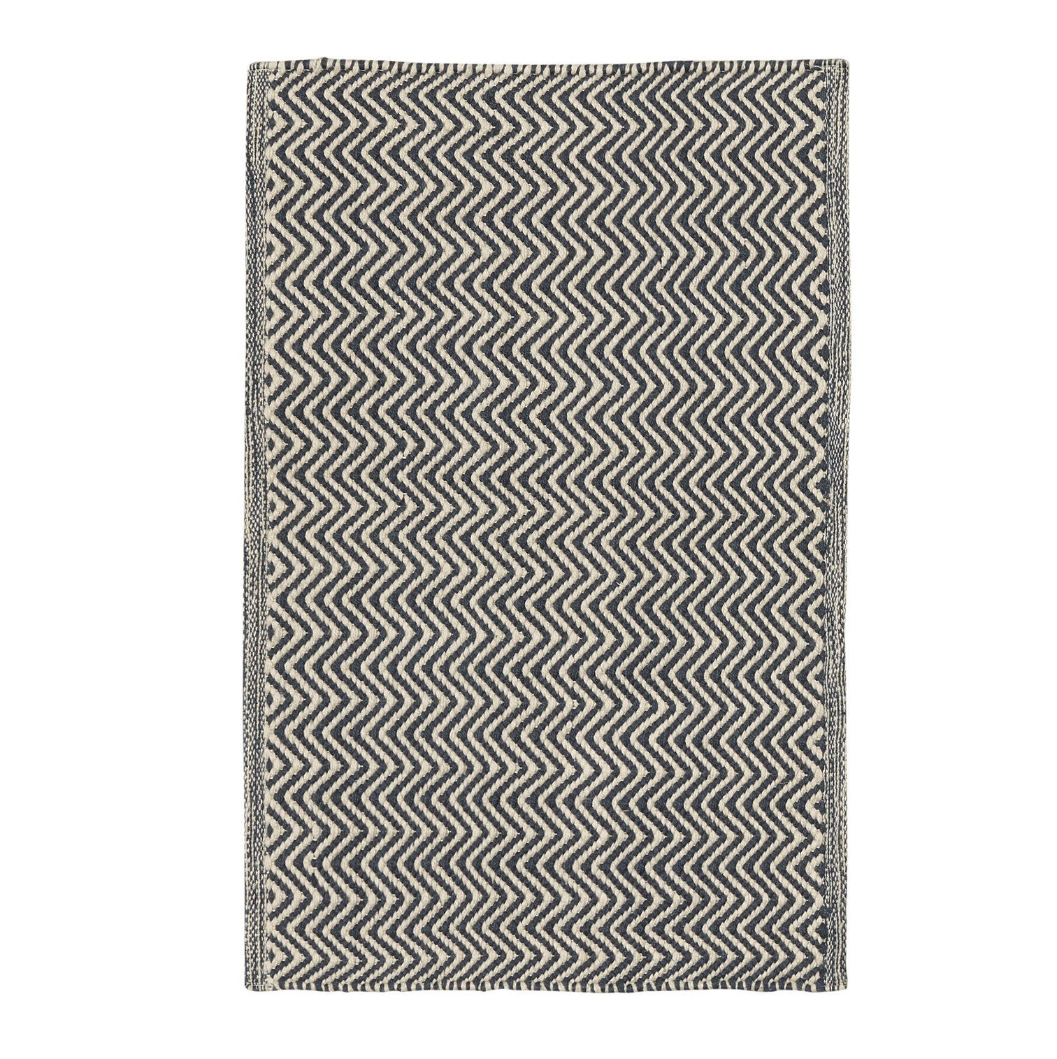 navy herringbone chhatwell PET floor rug