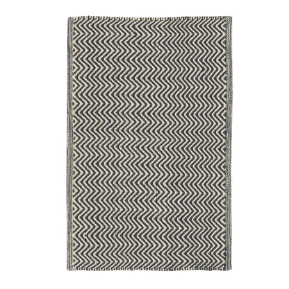 navy herringbone chhatwell PET floor rug