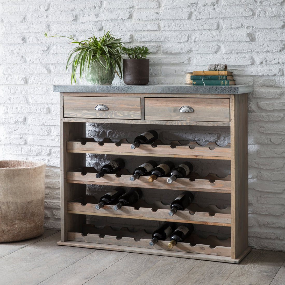 Wine Storage Unit with Drawers