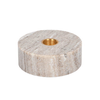 Beige Marble Candleholder for Taper Candles