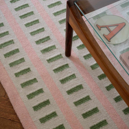 Skyscraper Rug in Cactus &amp; Dusty Pink - 2 sizes