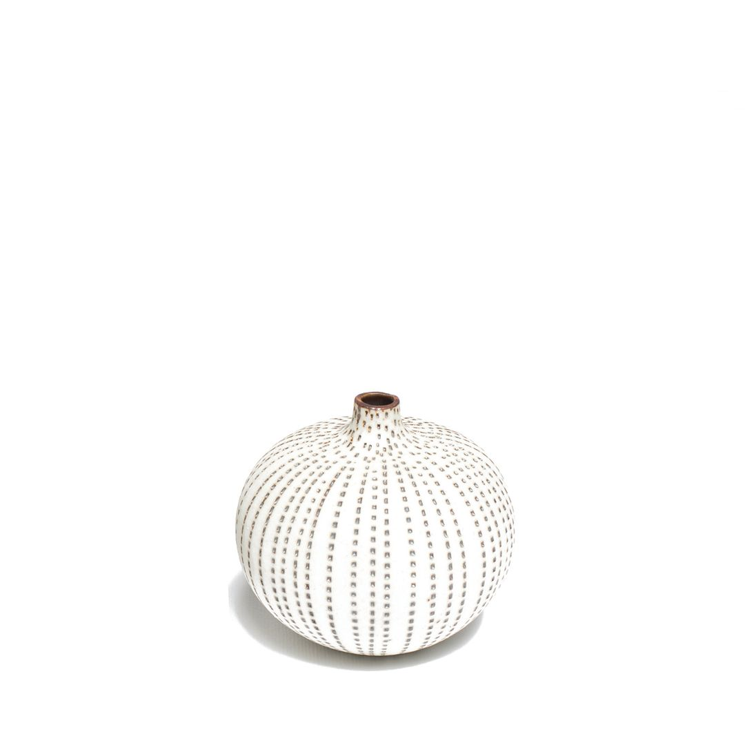 White with Brown Dots Bari Ceramic Vase in 2 Sizes