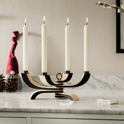 Foldable Four Arm Candle Holder in 2 Colours