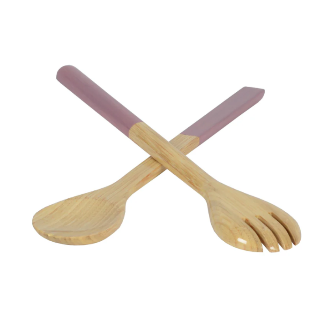Mauve Bamboo Salad Server in 2 Sizes