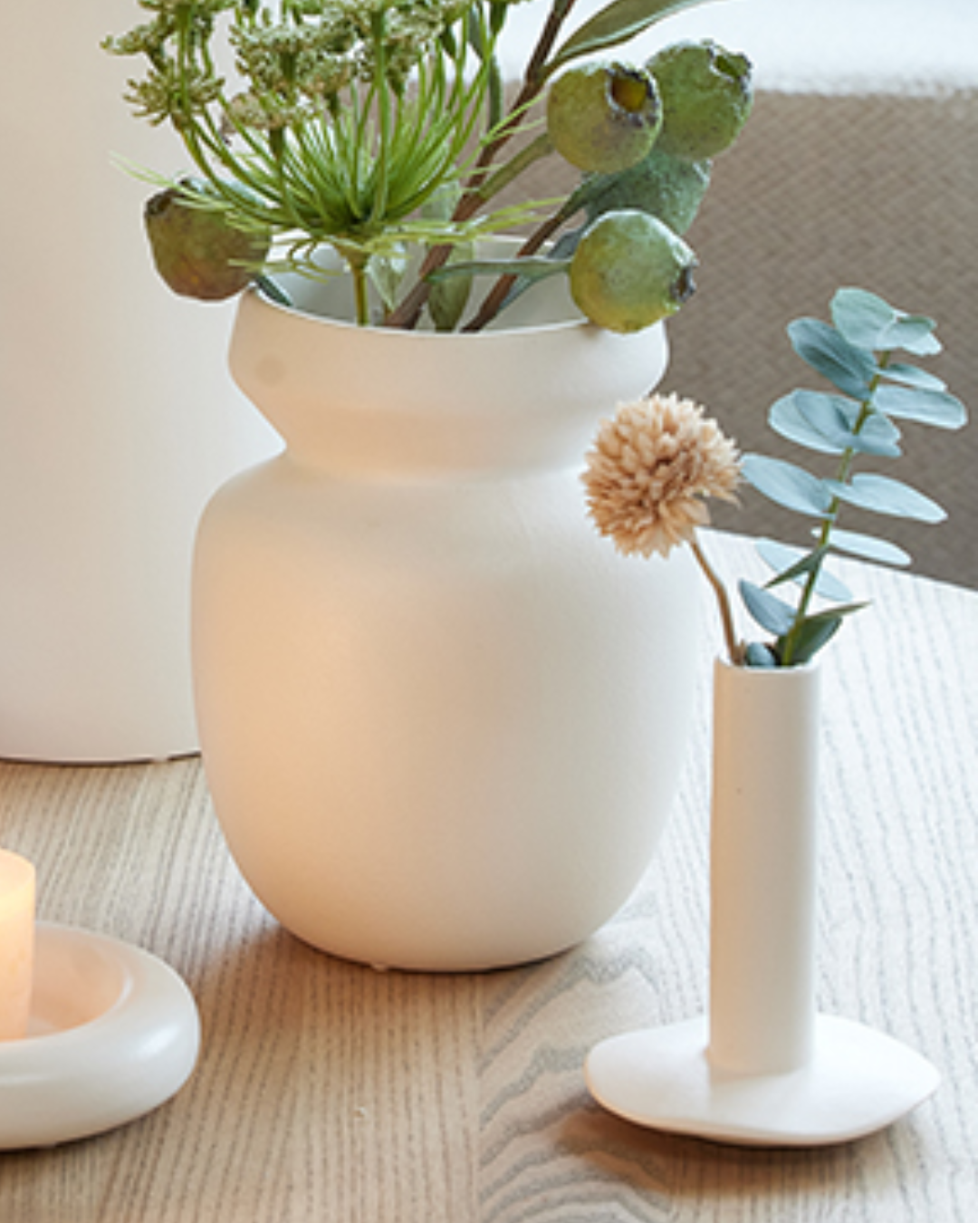 Contour Ceramic Vase in 3 Colours
