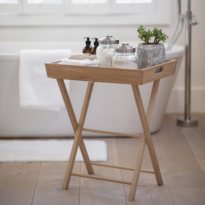 Butlers Side Tray Table in Oak