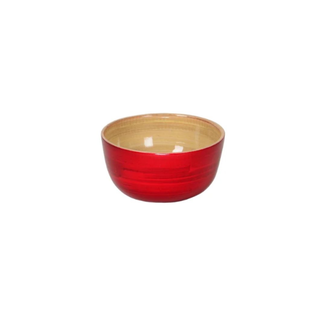 Red Bamboo Bowl in 3 Sizes