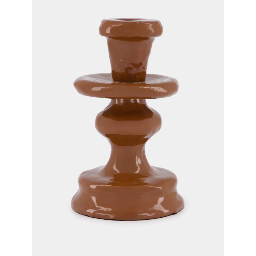 Chocolate Brown Candle Holder