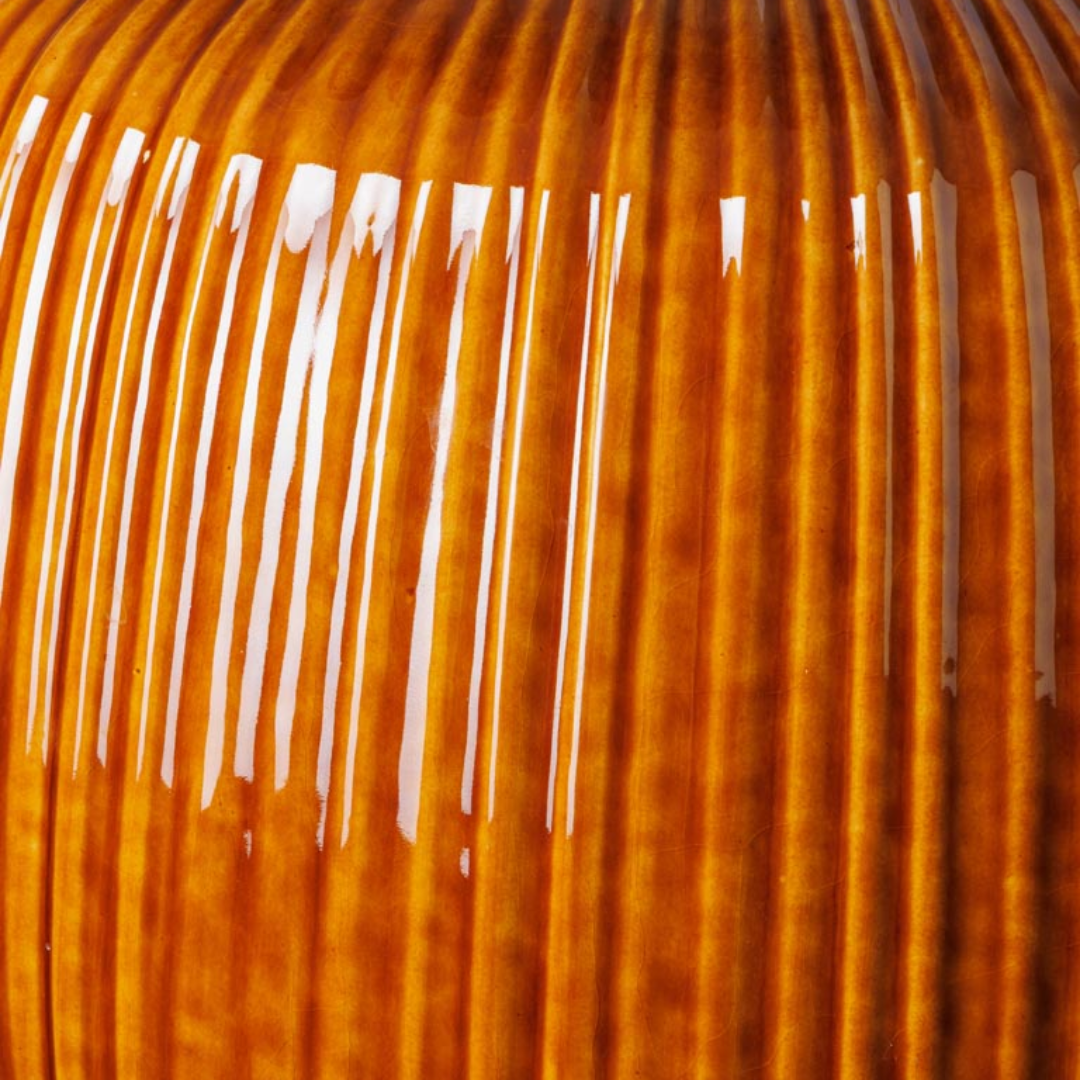 Mustard Ribbed Table Lamp