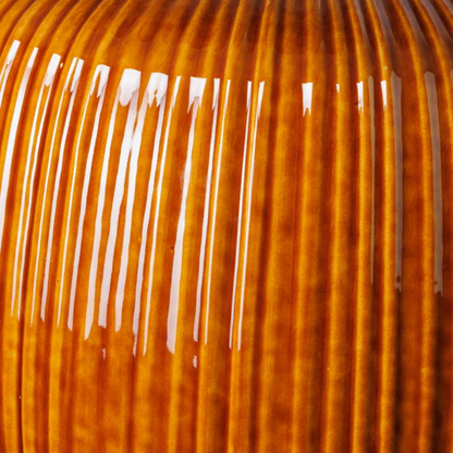 Mustard Ribbed Table Lamp