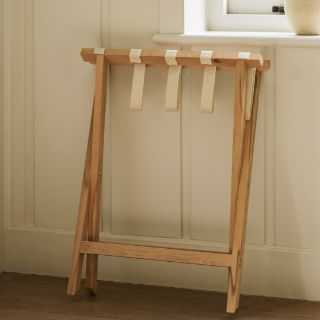 Folding Luggage Rack in Beech