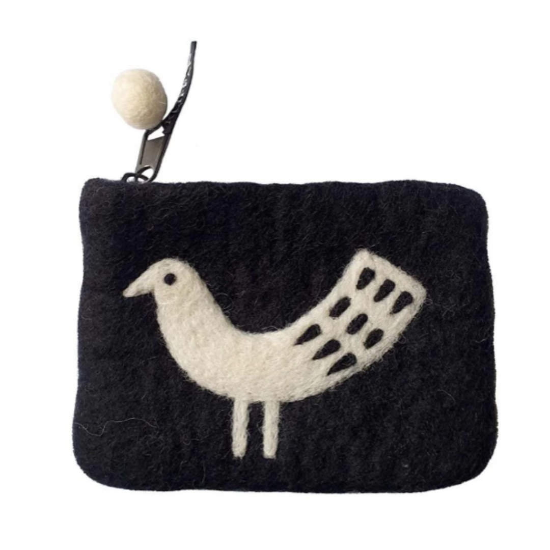 Small Felt Purse in 2 Bird Designs