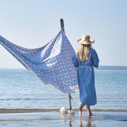 Navy Blue Paradise Tablecloth in 2 Sizes