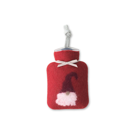 Festive Gnome Mini Hot Water Bottle in 3 Colours