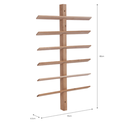 Oak Wine Rack Holds 12 Bottles