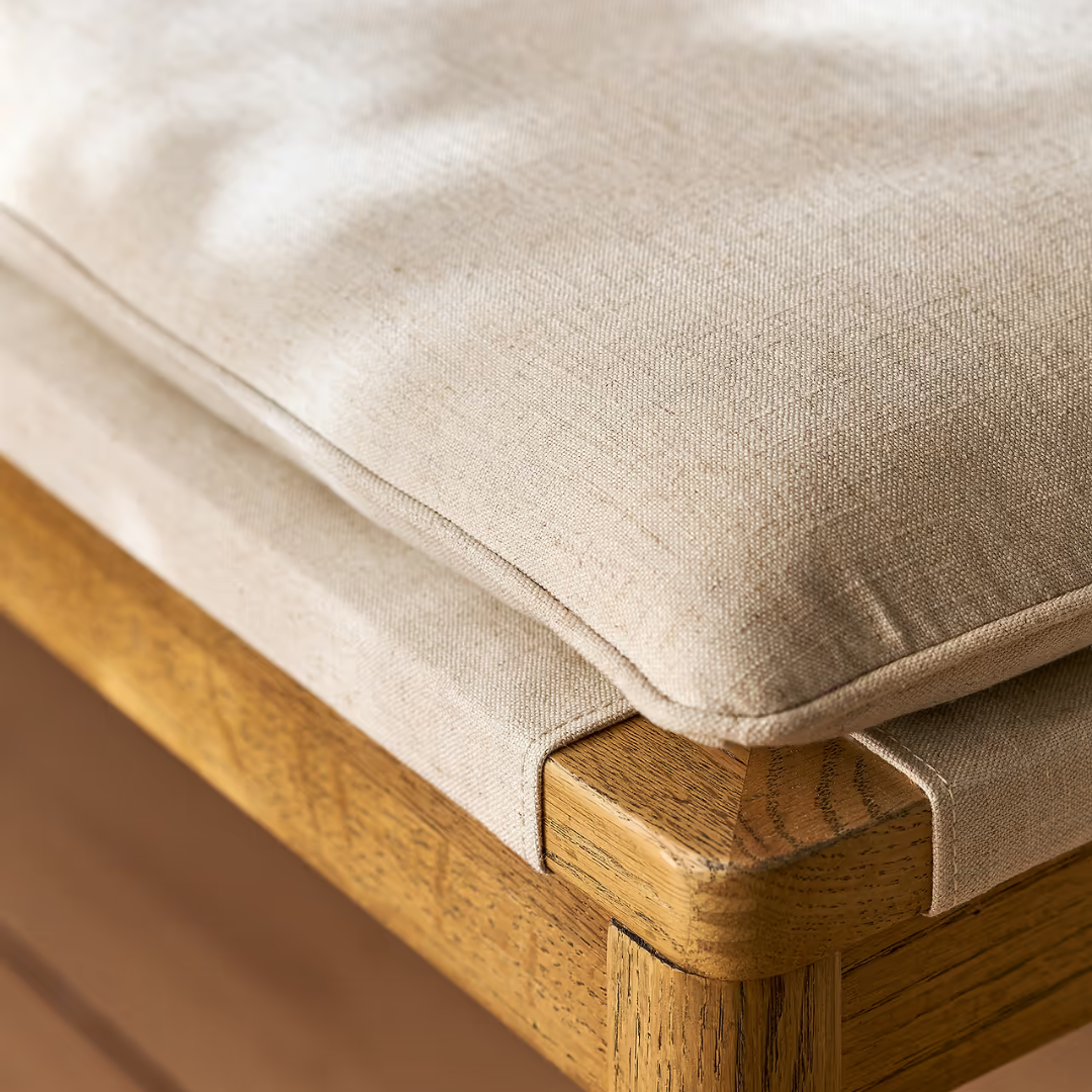 Ash Bench with Cushion