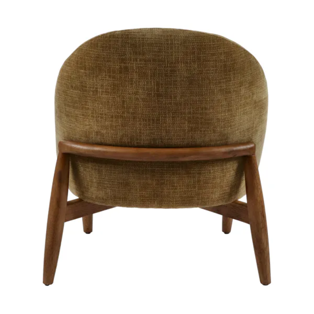 Rust Boucle Cocoon Chair