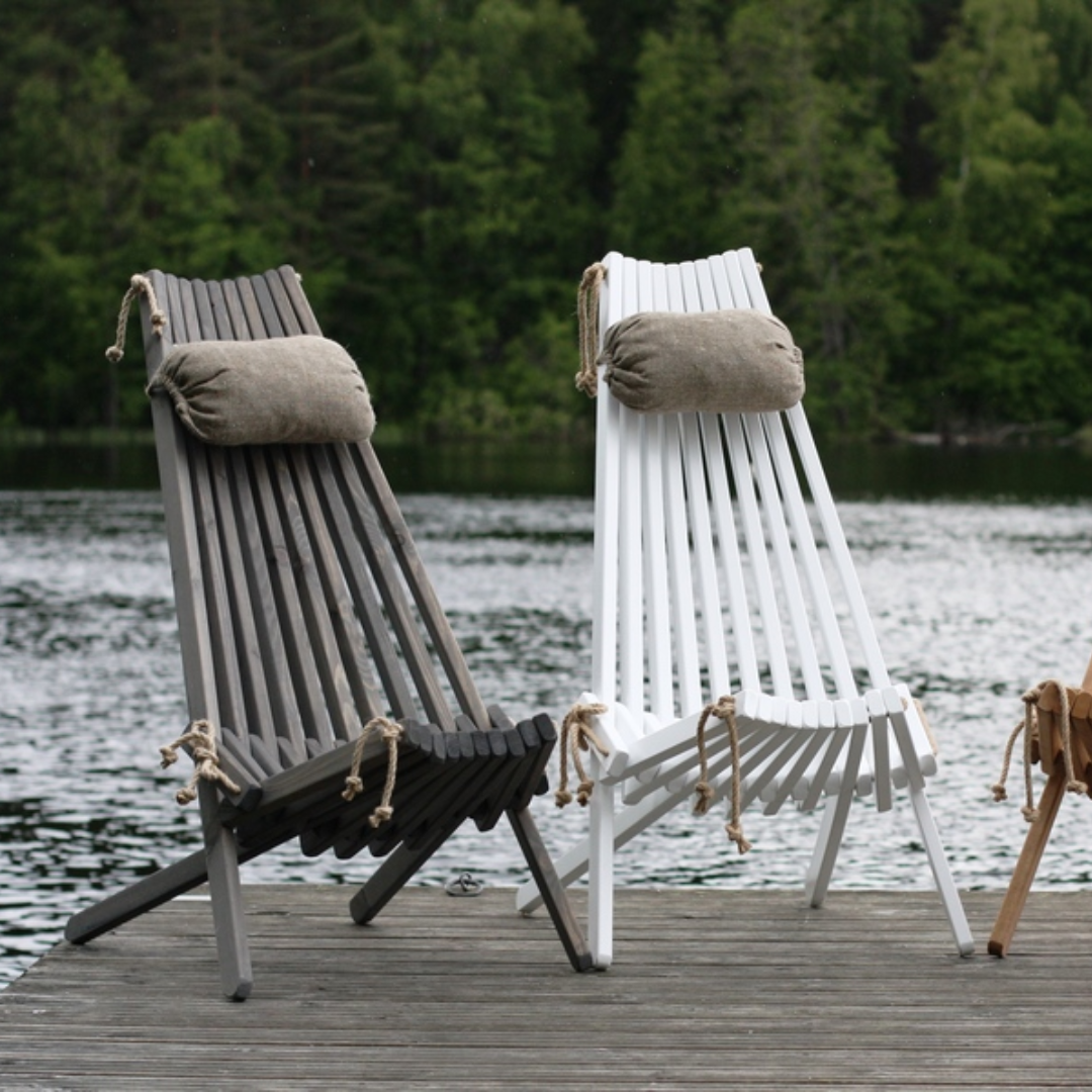 Pine Eco Chair and Matching Footstool
