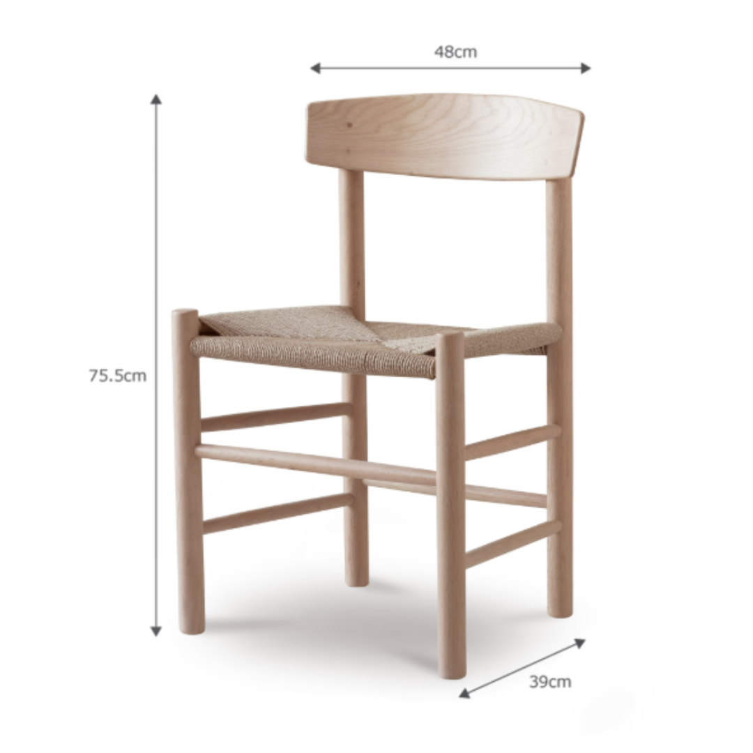 Pair of Oak Dining Chairs in Natural