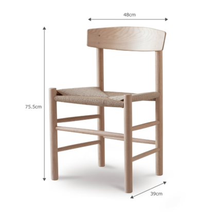 Pair of Oak Dining Chairs in Natural