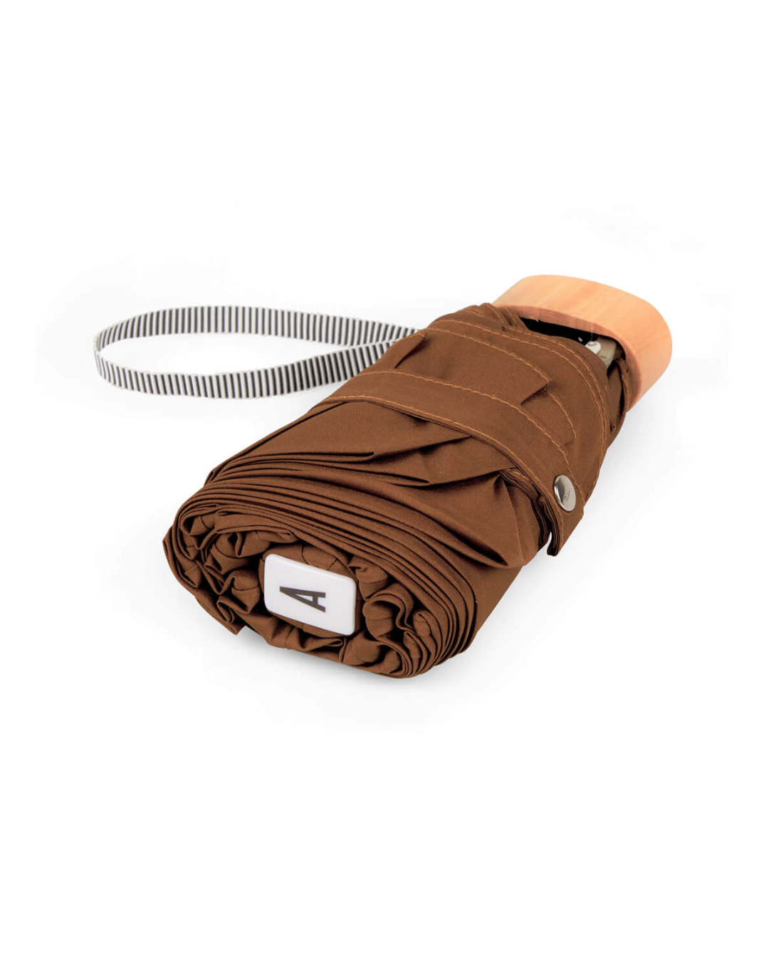 Solid Caramel Compact Umbrella