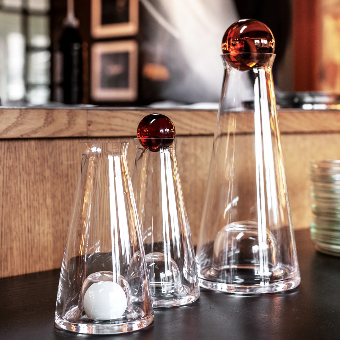 Large Carafe with Ball Stopper in 3 Colours